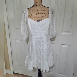 Windsor White Puff Sleeve Dress